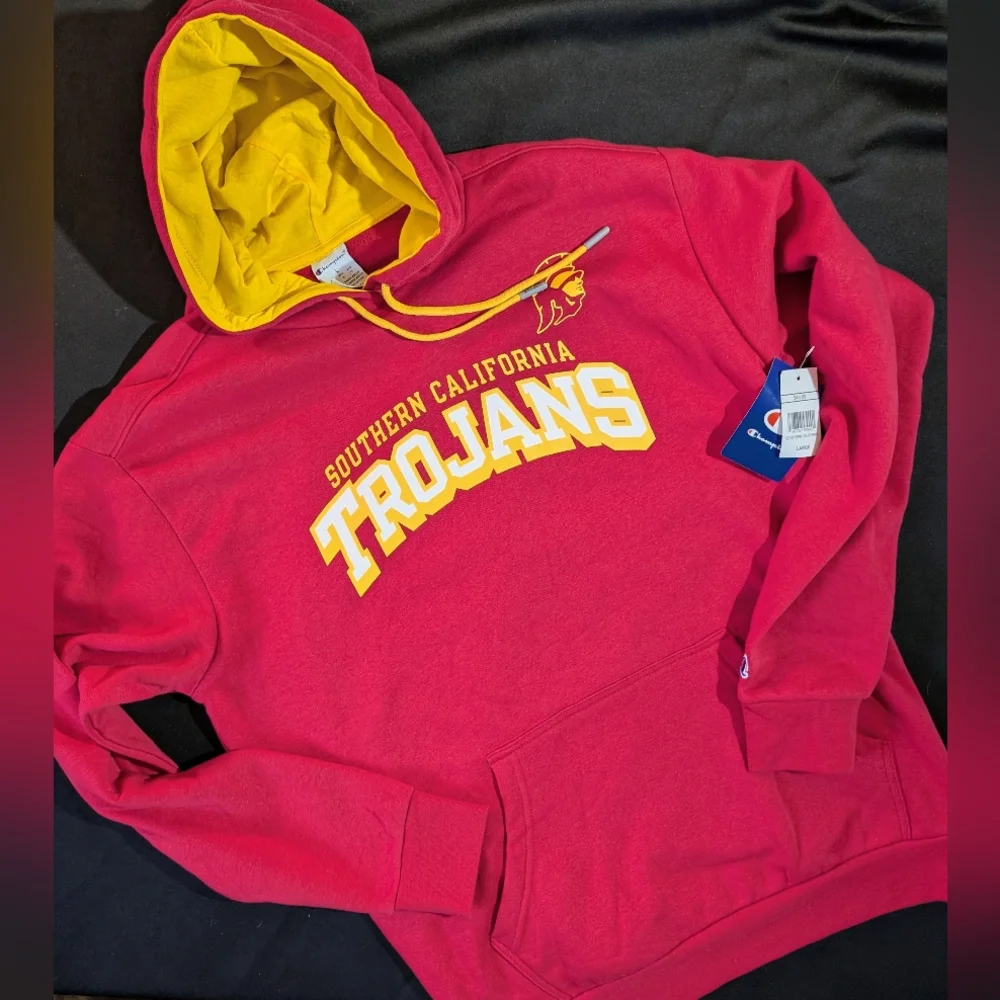 Champion USC‎ Trojans Mens Pullover Hoodie Size Large New With Tags